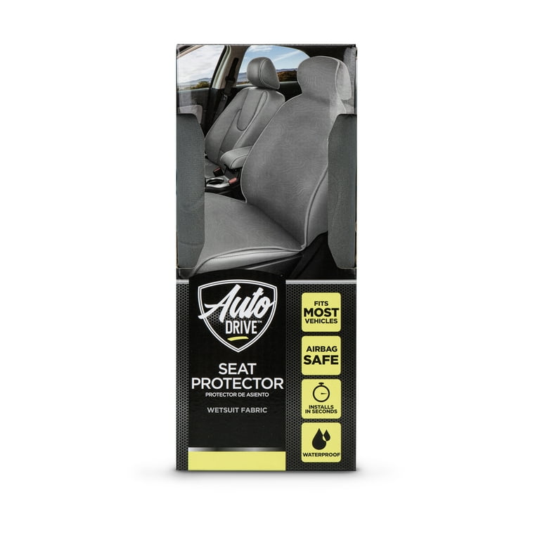Auto Drive Wetsuit Slip On Seat Protector Gray Topographical Universal Fit 1Piece Walmart
