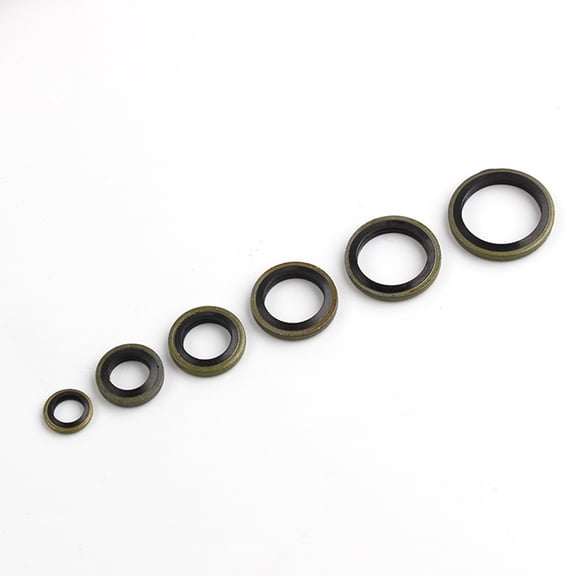 Phenofice 100Pcs Steel Galvanized Washers for Sump Plug Sealing with Coffee Color