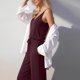 thumbnail image 4 of Pantalones Casuales para Mujeres de Verano sin Mangas Pantalones Largos Sudadera con Cuello en V Y Bolsillo, Sudaderas Casuales para Mujeres de Verano para Diario Y Fiesta, 4 of 7