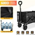 thumbnail image 5 of TBGENIUS Collapsible Wagon Cart Foldable Heavy Duty Folding Wagon Large Capacity Shopping Cart Utility for Camping Garden Beach Sports Fishing, 264lbs, 5 of 7