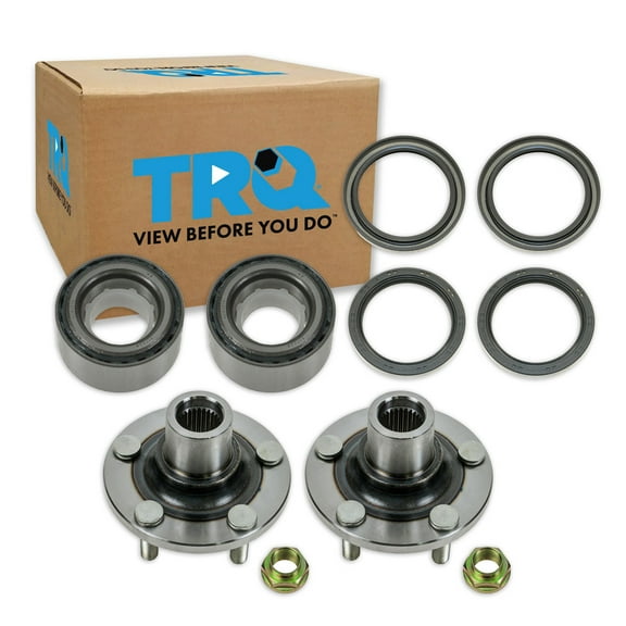 TRQ Wheel Bearing Seal & Hub Front LH & RH Kit 8 Piece for Subaru BHA53271