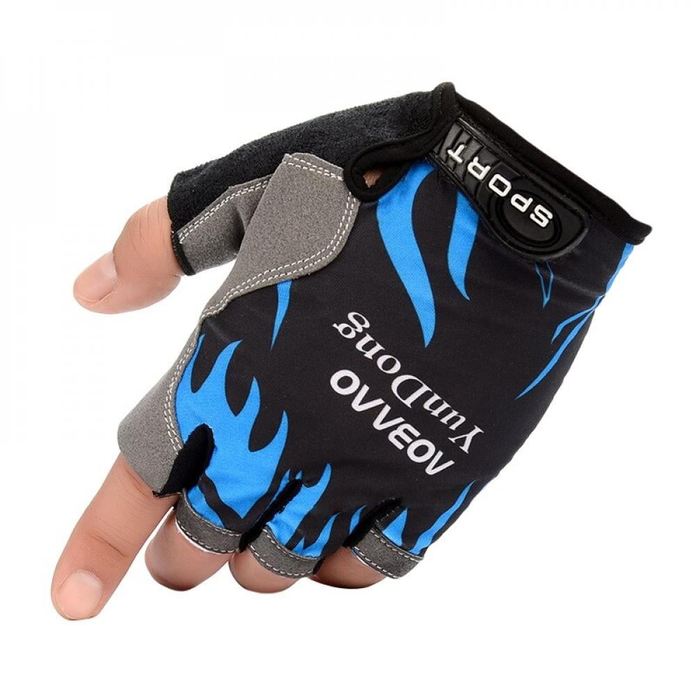 Cycling Gloves Fingerless Windproof Half Finger MTB Road Bike Shockproof Men 
