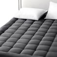 thumbnail image 1 of Oaskys Hypoallergenic Mattress Topper – Grid Fitted Sheet, Soft Microfiber Top Mattress Cover, Wrinkle Resistant Breathable for All Season Comfort, 1 of 8