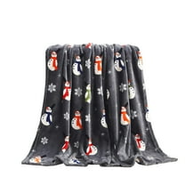 Utoimkio Christmas Throw Blanket Christmas Decor Holiday Christmas Reindeer Snowman Print Blanket,Soft Warm Winter Breathable Blanket for Sofa Bedroom