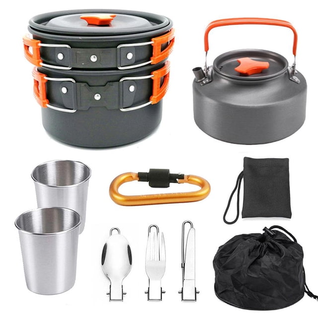 Utensilios para Equipo Portátil shamjiam Utensilios de cocina al aire libre naranja