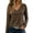 Light Brown #035, variant on Long Sleeve Shirts for Women Fall Outfit 2026 Fashion Casual T Shirt V Neck Basic Loose Tunic Tops L