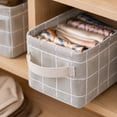 thumbnail image 7 of Hyknon Fabric Storage Basket with Handles, 7.9x6.3x5.1 Inch, Decorative Organizer Bins for Closet Bedroom Toys Books Home Organization, 7 of 7