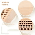 thumbnail image 2 of Wooden Leather Tool Holder with 46 holes, Hole Punch Leather Craft Tools Rack Stand Storage Box, 2 of 6