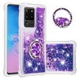 thumbnail image 1 of Funda para Samsung Galaxy S20 Ultra 5G con Brillo Líquido Flotante, Purpurina, Parachoques y Anillo Giratorio Soporte, 1 of 5
