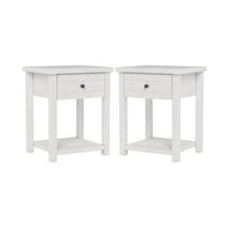 Hillsdale Living Essentials Living Essentials by Hillsdale Harmony Wood Accent Table, Set of 2, Matte White