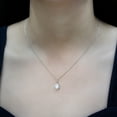thumbnail image 6 of Rosec Jewels - Lab Diamond Teardrop Pendant with Chain (6X8 mm Oval, EF-VS Quality) - Necklace for Anniversary, 14K White Gold, 6 of 8