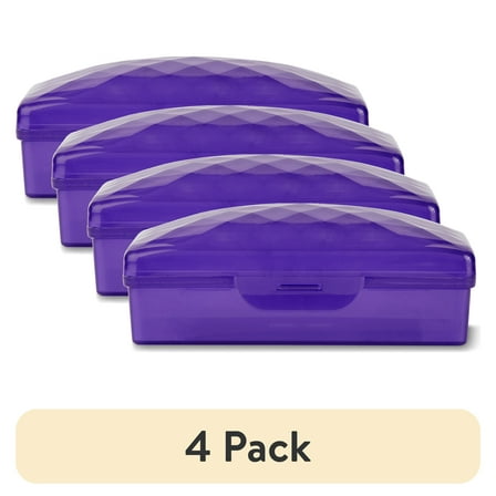 (4 pack) Equate Solid Color Plastic Stand Alone Soap Dish & Holders, Various Colors