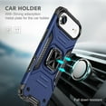 thumbnail image 3 of Hotpom for iPhone 17 Case Dual Layer Rugged Shockproof Protection with 360° Rotating Stand and Car Mount Capability, Mobile Security Travel Accessory, Blue, 3 of 7