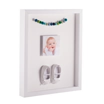 ArtToFrames 24x24 Inch Shadow Box Picture Frame, with a Satin White 1 Wide Shadowbox frame and Fabric White Mat Backing (4655)