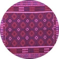 thumbnail image 1 of Ahgly Company Machine Washable Indoor Round Oriental Purple Traditional Area Rugs, 3' Round, 1 of 4