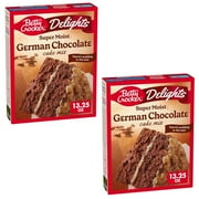 Pack of 2 - Betty Crocker Delights Super Moist German Chocolate Cake Mix 13.25 oz