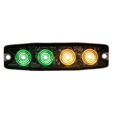 Buyers Products Strobe Light,Ultra-Thin,Amber/Green,4.4" 8892250