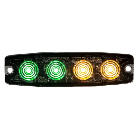 Buyers Products Strobe Light,Ultra-Thin,Amber/Green,4.4" 8892250