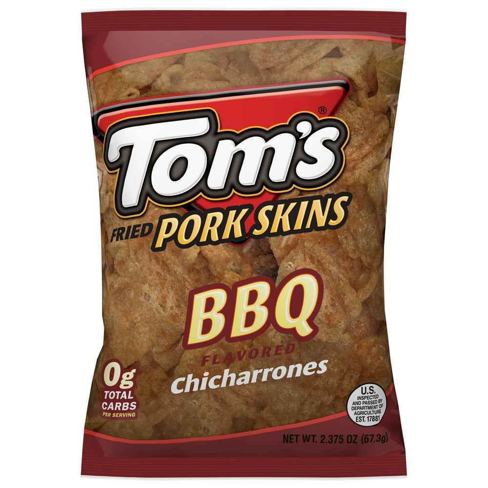 Tom's Pork Skins, BBQ Chicharrones, 2.375 oz