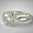thumbnail image 2 of 1.50 Cts Round Moissanite Solitaire Engagement Ring for women 18k White Gold Plated Bridal Wedding Ring and 925 Silver Ring gift for her, 2 of 4