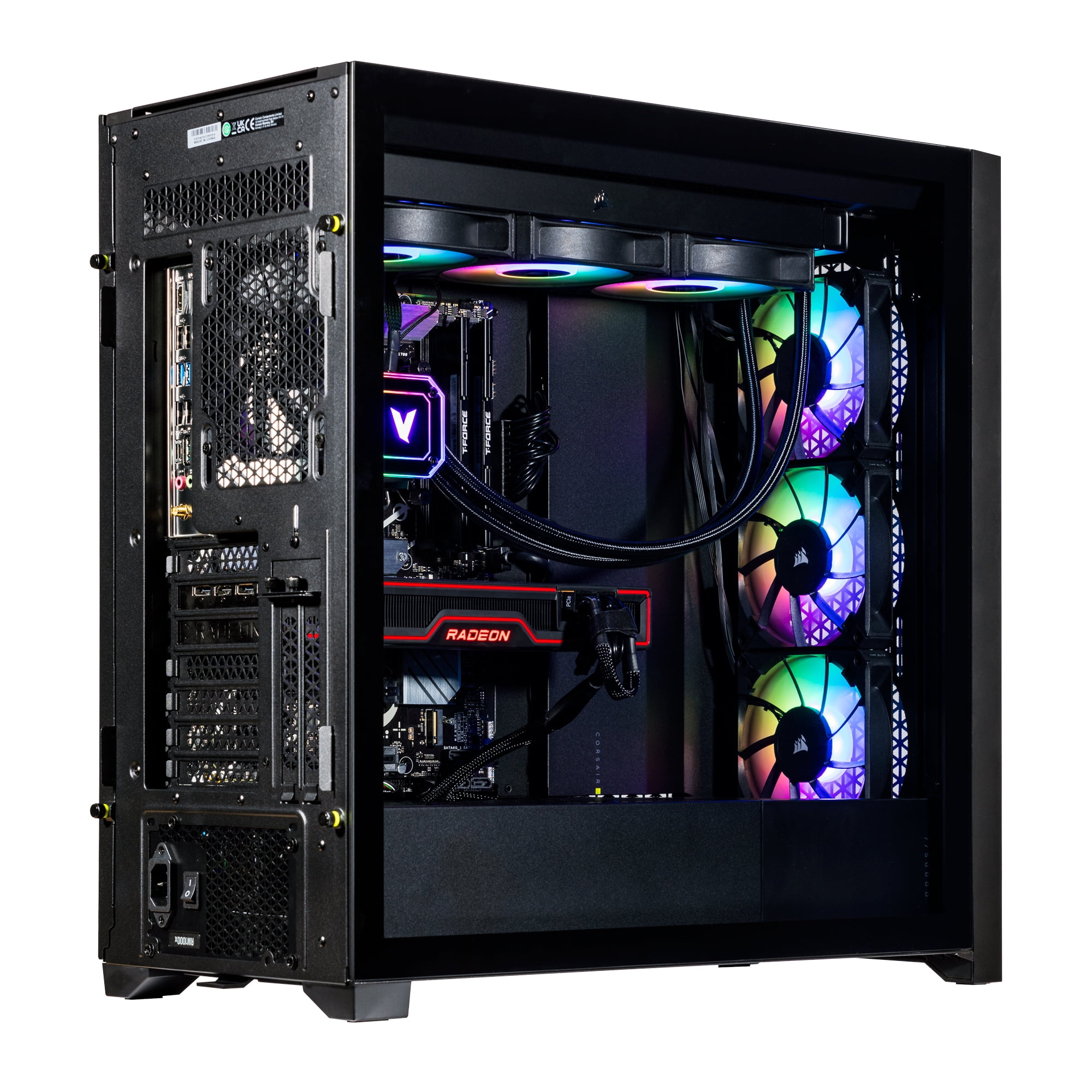 Velztorm Aciex 14th Gen Gaming Desktop PC (Intel i9-14900K, Radeon RX 9070 XT, 64GB DDR5, 2TB PCIe SSD + 6TB HDD, 360mm AIO, 1000W PSU, WiFi 6, Bluetooth 5.2, RJ-45, 1 Display Port, Win 11 Home)