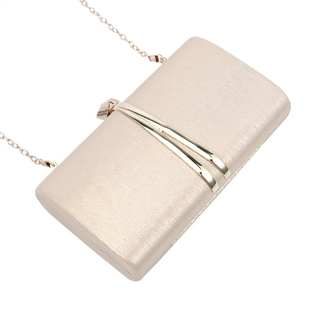 KAKOWELY bolso de noche, bolso de mano para boda, bolso de mano, bolso de mano, monedero, estampado simple para mujer (dorado)