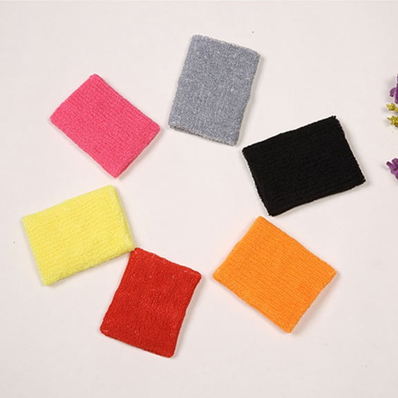 Stri 12pcs Colorful Wrist Sweatbands Athletic Cotton Terry Cloth Wristbands for Gym Sports (Random Color)