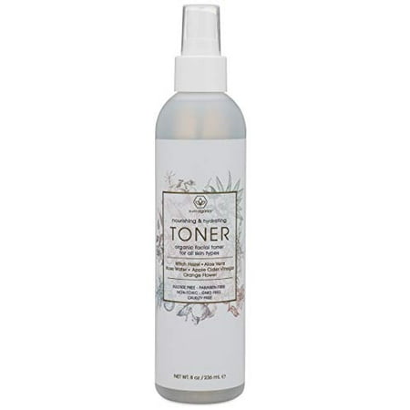 Facial Toner & Organic Face Mist - Extra Nourishing & Hydrating Natural Facial Mist with Witch Hazel, Apple Cider Vinegar, Rose Water for Dry, Oily, Acne Prone Skin. Balance pH, Nourish & (Best Ph Adjusting Toner)