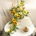 thumbnail image 5 of Gmogad Sunflower Garland, Artificial Flower Garland - 68in Long for Wedding Backdrop, Party Decor - Flexible Hanging Floral Craft, 5 of 6