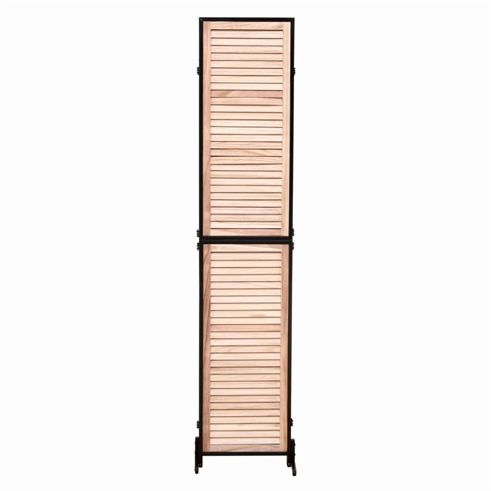 3 Panel Room Dividers and Folding Privacy Screen Natural Wooden Room Partitions 6ft Wall Divider for Room Separation (Natural)