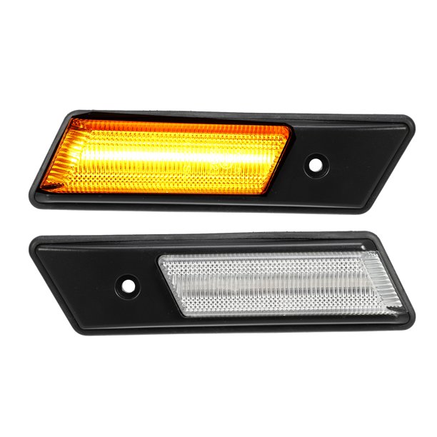 1 par de luces LED de posición lateral secuenciales frontales con lente transparente para BMW E36 1992-1996, luz amarilla