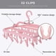 thumbnail image 3 of Sock drying rack, clothes drying rack with 33 clips, foldable hanging clothes rack, indoor and outdoor clothes drying rack for socks, underwear and sm, 3 of 5