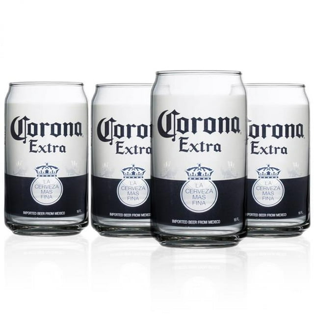 Corona Extra 803098 Corona Extra Can Design Pint Glass Set - Pack of 4