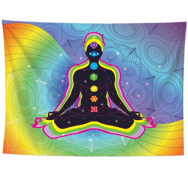 Tapiz estético para pared de sala de yoga, microtela, 150 x 130 cm