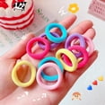 thumbnail image 4 of 100 Piezas Lazos del Pelo del Bebé Donas para Cabello Ligas para Peinar el Cabello Coletas Elásticas para el Pelo Gomas Elásticas de Colores Lazos para el Cabello, 4 of 5