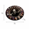 thumbnail image 2 of ZsaeSM 3D Halloween Rugs Novelty Skeleton Pattern Vortex Illusion Circular Mats Optical Illusion Rug with Crystal Velvet Soft & Durable Fabric Non-slip 23.62" x 23.62", 2 of 7