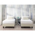 thumbnail image 2 of Bowery Hill Transitional Faux Leather Fabric Twin Platform Bed in Natural, 2 of 10
