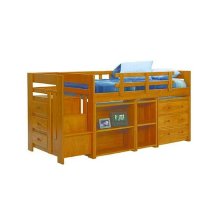 woodcrest heartland 3 drawer mini stair bunk/loft bed - walmart woodcrest heartland 3 drawer mini stair bunk/loft bed - walmart