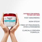Eucerin Advanced Repair Body Cream for Very Dry Skin, 48-Hour Moisturizer, Fragrance Free, 16 oz