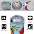 thumbnail image 4 of Butterfly 20 Oz Stainless Steel Skinny Tumbler – Vacuum Insulated Slim Travel Cup with Lid & Stainless Steel Straw, 360° Full Wrap Printed Tumbler for Home, Office & Outdoor Use, Spring, 4 of 6