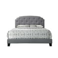 thumbnail image 4 of ACME Tradilla Upholstered Nail Head Queen Panel Bed, Gray Fabric, 4 of 5