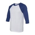 thumbnail image 1 of Unisex Three-Quarter Sleeve Baseball Raglan - Navy/White Fleck - 2X-Large, 1 of 1
