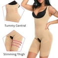thumbnail image 3 of FITVALEN Women Seamless Mid Thigh Shapewear Waist Trainer Tummy Control Full Bodysuit, 3 of 6