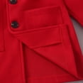 thumbnail image 5 of MexChoioe Big Kids Button Up Hooded Outerwear Wool Blend Mid Length Coat Fall Winter Fashion Everyday Cold Weather Coat for Boys and Girls, 5 of 7