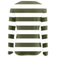 thumbnail image 3 of Neewe Women's Casual Striped Long Sleeve Tops Crew Neck Knit Basic T Shirts, 3 of 6
