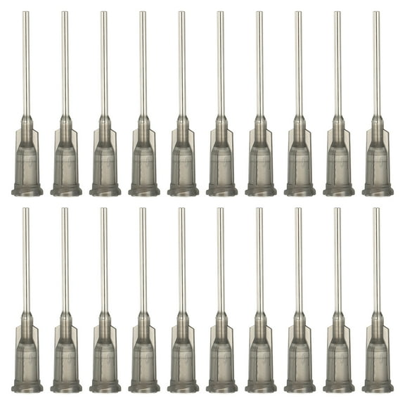 16Ga Dispensing Needles, 102PCS 1 Inch Industrial Blunt Tip Dispensing Needle Syringes with Luer Lock Needle for Refilling Liquid Inks Adhesive Glue Oil,Gray