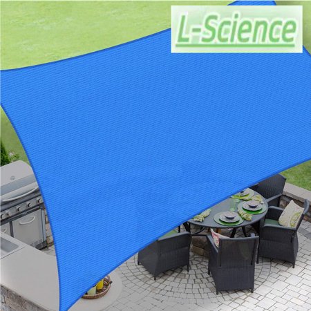 Square Blue Sun Shade Sail Canopy UV Block Awning for Outdoor Patio Garden Backyard