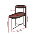 thumbnail image 2 of Modern 2-Tier Side Table, Metal End Table with Round Tray Top and Storage Shelve, Sofa Side Accent Table for Living Room Small Spaces, Brown, 2 of 7
