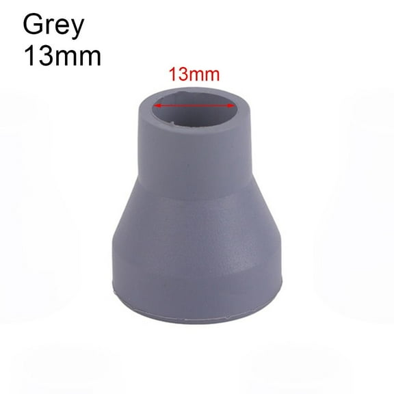 2Pcs Durable Replacement Feet Elder Crutch Pads Cane Tips Covers Trekking Pole Hiking Stick Accessories Crutches Foots GREY-13MM