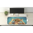 thumbnail image 2 of Childish Computer Mouse Pad, Photo of a Funny Boy Drawing Smile on Hands in Swimming Pool Summer Vacation Theme, Rectangle Non-Slip Rubber Mousepad Large, 31" x 12", Multicolor, by Ambesonne, 2 of 2